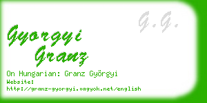 gyorgyi granz business card